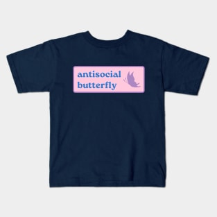 Antisocial Butterfly Introvert Kids T-Shirt